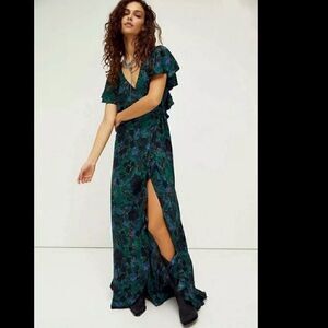 Free People Josephine Silk Wrap Dress